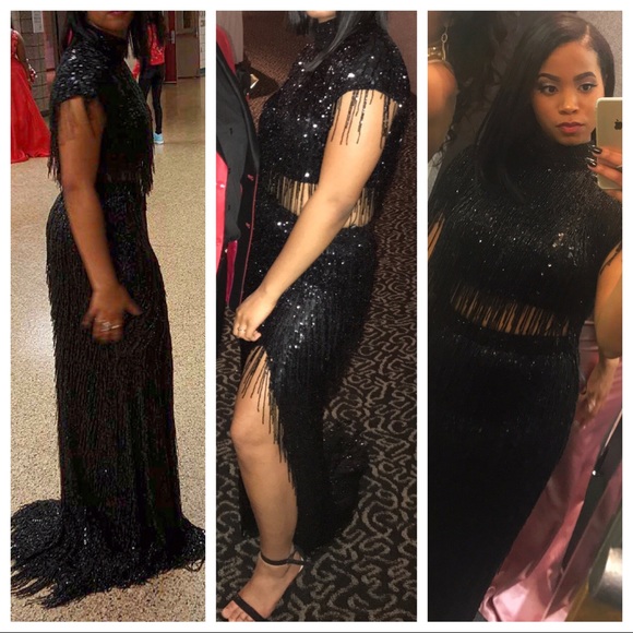 Original Sherri Hill hand beaded gown - Picture 3 of 3